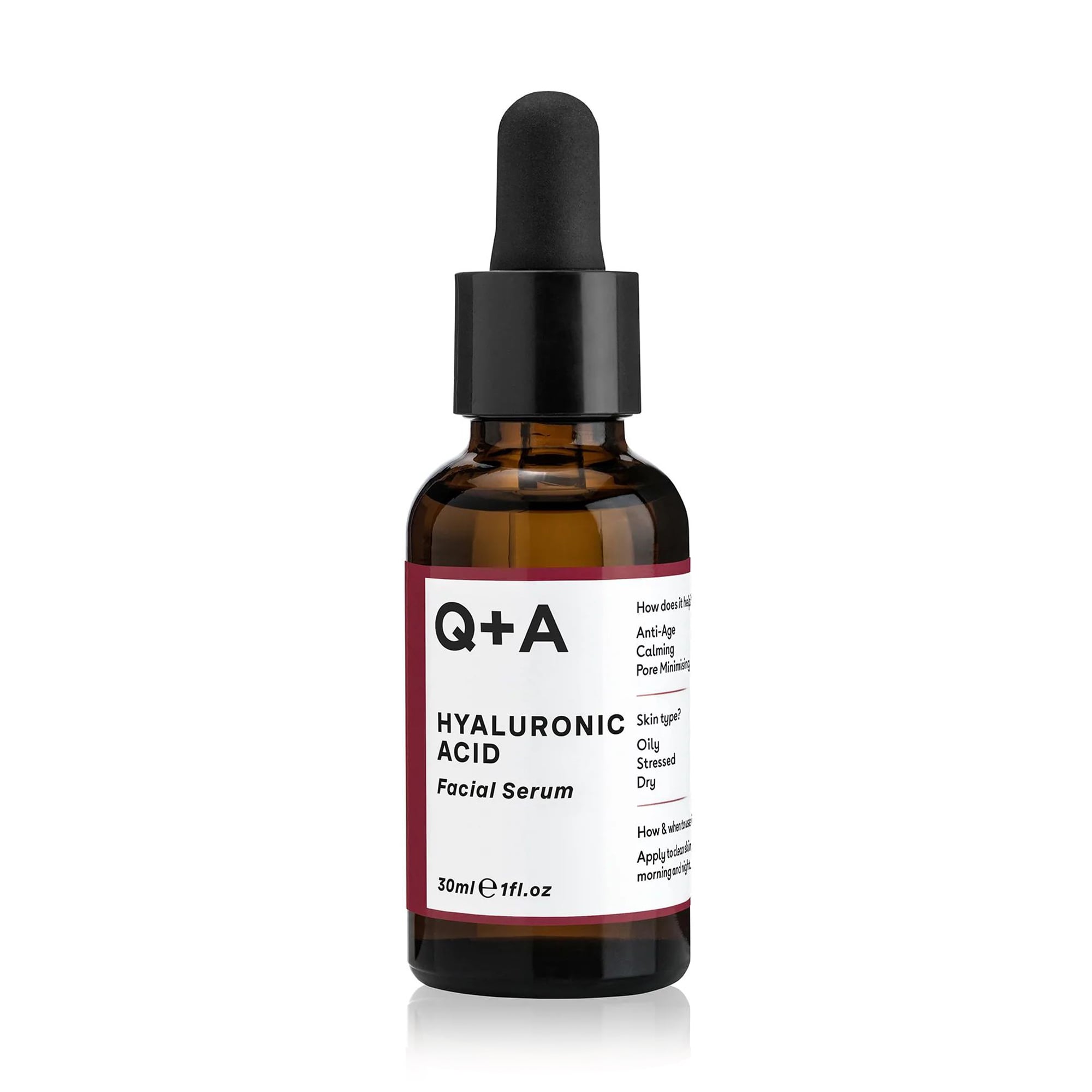 Сироватка для обличчя Q+A Hyaluronic Acid Facial Serum з гіалуроновою кислотою, 30 мл